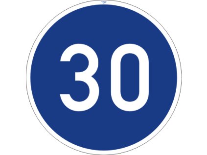Dopravní Značka C6a 500 mm Nejnižší dovolená rychlost