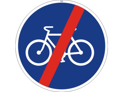 Dopravní Značka C8b 500 mm Konec stezky pro cyklisty