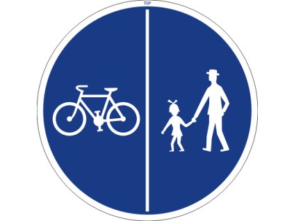 Dopravní Značka C10a 500 mm Stezka pro chodce a cyklisty