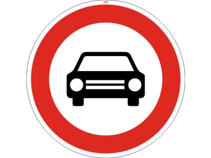 Dopravní Značka B3a Zákaz vjezdu s vyj. motocyklů bez postr. vozíku