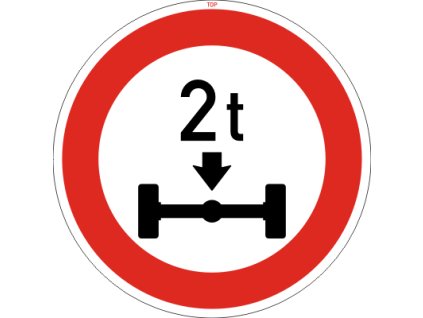Dopravní Značka B14 Zákaz vjezdu voz., hmot. na nápravu přes. vyz. mez