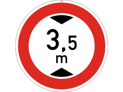 Dopravní Značka B16 Zákaz vjezdu voz.,jejichž výška přesahuje vyznačenou mez