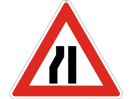 Dopravní Značka A6b Zúžená vozovka (z jedné strany)