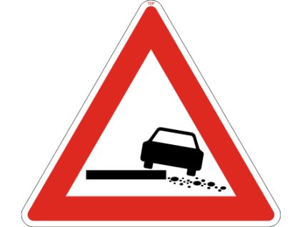 Dopravní Značka A28 Nezpevněná krajnice