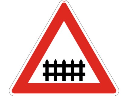 Dopravní Značka A29 Železniční přejezd se závorami