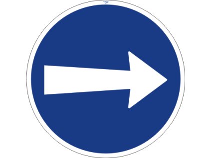 Dopravní Značka C3a Přikázaný směr jízdy zde vpravo