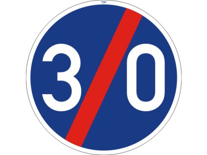 Dopravní Značka C6b Konec Nejnižší dovolené rychlosti