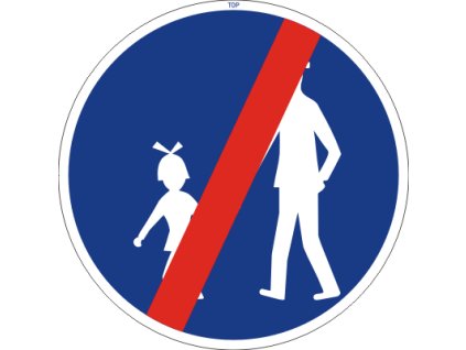 Dopravní Značka C7b Konec stezky pro chodce