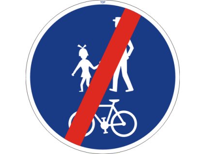 Dopravní Značka C9b Konec stezky pro chodce a cyklisty