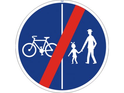 Dopravní Značka C10b Konec stezky pro chodce a cyklisty