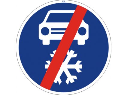 Dopravní Značka C15b Zimní výbava - konec