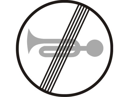 Dopravní Značka B23b 500 mm Konec zákazu zvukových výstražných znamení