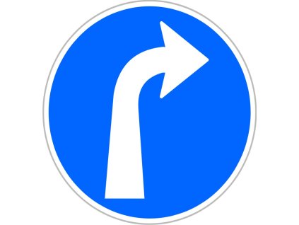Dopravní Značka C2b 500 mm Přikázaný směr jízdy vpravo