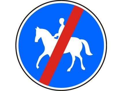 Dopravní Značka C11b Konec stezky pro jezdce na zvířeti