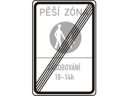 Dopravní značka IZ6b Konec pěší zóny IP27b