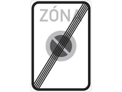 Dopravní značka IZ8b Konec zóny s dopravním omezením (IP25b)