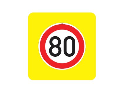 zvyraznena dopravni znacka b20a nejvyssi dovolena rychlost