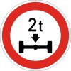 Dopravní Značka B14 500 mm Zákaz vjezdu voz., hmot. na nápravu přes. vyz. mez