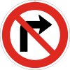 Dopravní Značka B24a Zákaz odbočování vpravo