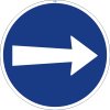 Dopravní Značka C3a Přikázaný směr jízdy zde vpravo