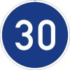 Dopravní Značka C6a Nejnižší dovolená rychlost