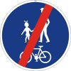 Dopravní Značka C9b Konec stezky pro chodce a cyklisty