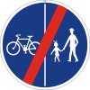 Dopravní Značka C10b Konec stezky pro chodce a cyklisty