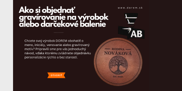 Ako si objednať gravírovanie na výrobok alebo darčekové balenie