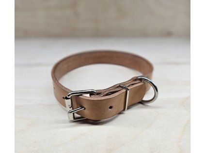 Kožený obojok natural 25/4