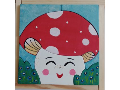 Aranyos gomba kirakó, fából