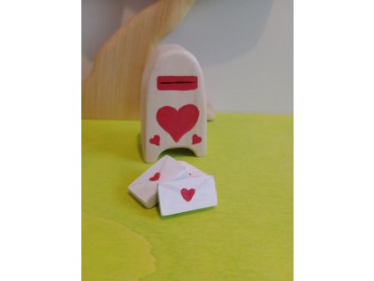 Valentin-napi postaláda levelekkel