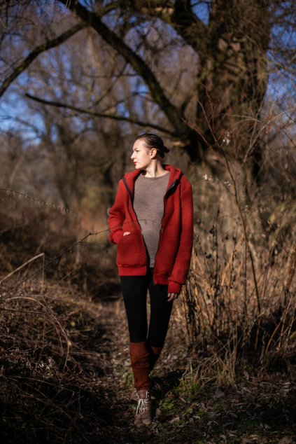 Dámska vlnená fleecová mikina na zips (3 FARBY)