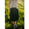 Dámska ľanová sukňa s gombíkmi (VIAC FARIEB)