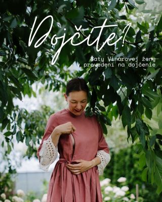 Dojčíte? Voľné ľanové šaty s odnímateľnými čipkovými rukávmi navrhnuté @vinarovazena . Vďaka svojej variabilite sú...