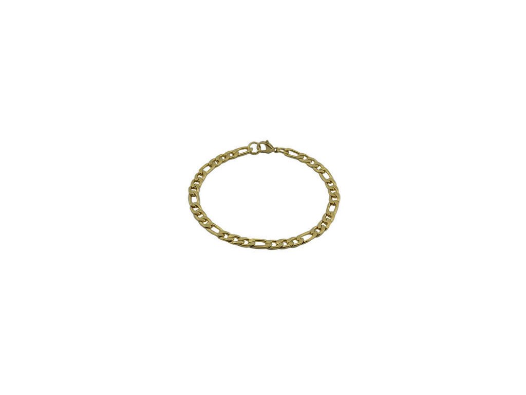 Pánský náramek FIGARO řetízkový zlatý L340