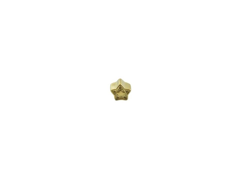 Korálek zlatý hvězdička z oceli G032