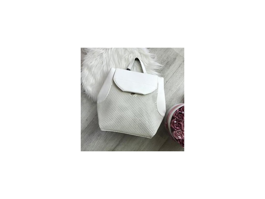 Dámský batoh / shopper kabelka bílá LOOK AT - Doria šperky