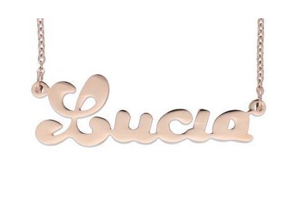 Řetízek z oceli se jménem LUCIA rose gold