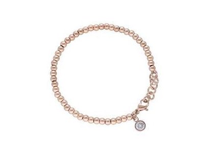 Náramek rose gold z oceli s přívěskem L275