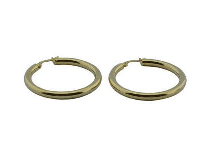 Náušnice kruhy zlaté z chirurgické oceli B400