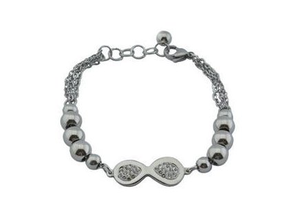 Náramek stříbrný z oceli INFINITY L362
