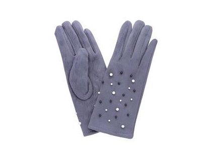 Dámské rukavice šedé s perličkami PRIUS