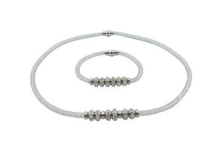 Set šperků z chirurgické oceli stříbrný P040