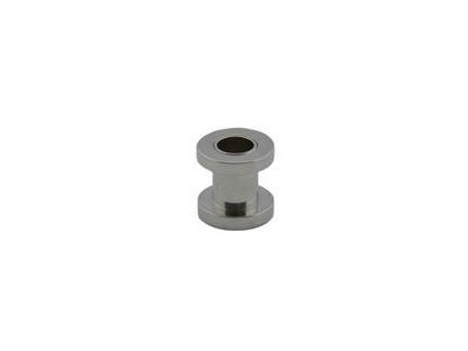 Tunel z chirurgické oceli stříbrný (6 mm) D196
