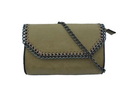 Dámská kabelka béžová crossbody s řetízkem V005