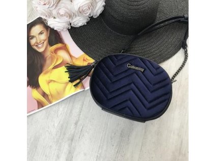 Kabelka crossbody semišová modrá Gallantry X126