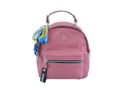 Dámský batoh růžový se šátkem David Jones X256
