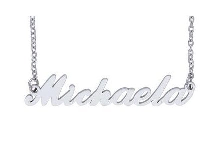 Řetízek z oceli se jménem MICHAELA stříbrný