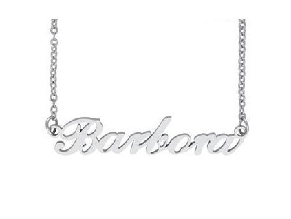 Řetízek z oceli se jménem BARBORA stříbrný