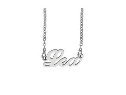 Řetízek z oceli se jménem LEA stříbrný